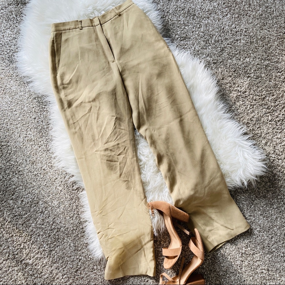 Vintage Josephine Chaus Petite Silk High Waist Trousers Size 4P